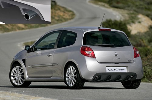 Выхлопные патрубки у Clio Renault Sport запрятаны в диффузор. Но любители выделиться смогут…