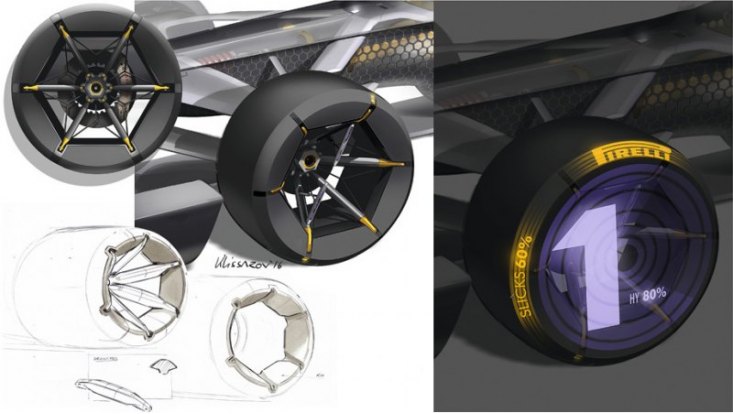 Другой неоднозначный замысел: встроить в колеса и шины цепочки диодов, управляемых компьютером.…