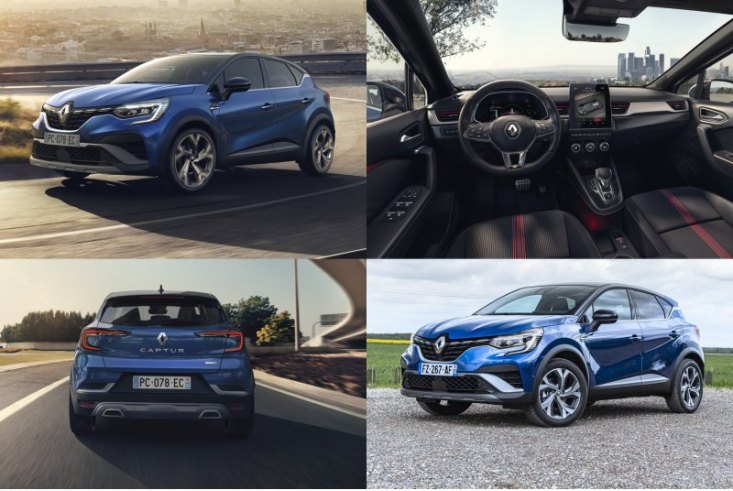 Пятидверка Captur E-Tech Hybrid может быть и обычной, и в комплектации R.S. Line (внизу справа).