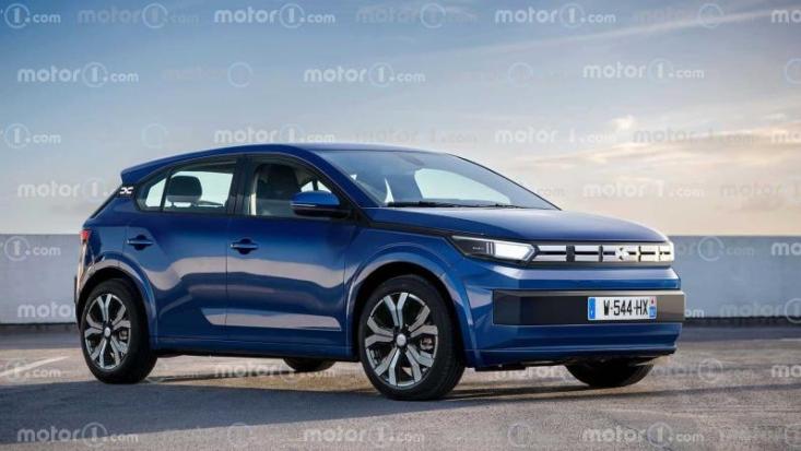 Неофициальный рендер полностью электрической версии Dacia Sandero