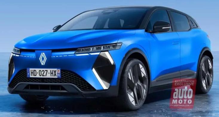 Обновленный Renault Megane e-Tech (спекулятивный рендер)