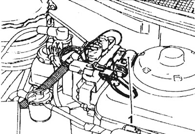 7.11 Патэнцыяметр рэгулявання CO (1) - рухавік F7P-720 (з 16 клапанамі).