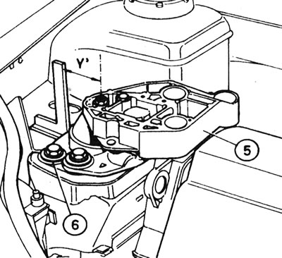 14.25. Праверце зазор (Y) паміж вонкавым краем ніжняга кранштэйна і цэнтрам яго стойкі: 5 - Верхні…