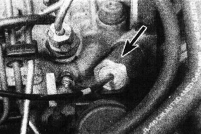 9.1. Тэрмапрывад на левым канцы галоўкі блока цыліндраў.