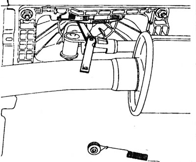 2.6. Адрэгулюйце становішча рычага пераключэння перадач з дапамогай маца.