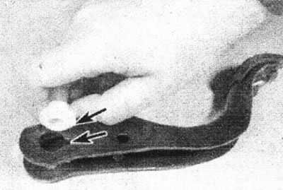 2.5. Make sure that the protrusions of the mounting bushings fit into the slots of the pedal…