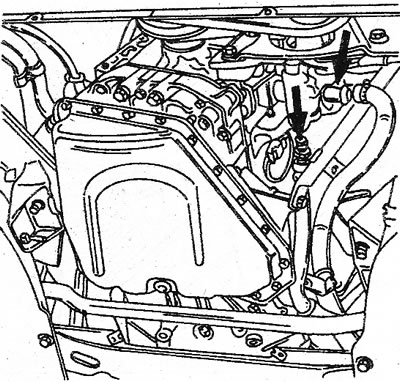 1.28 Спосаб падлучэння шлангаў да блока цыліндраў
