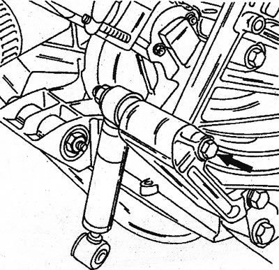 1.48 Фіксацыя левага амартызатара мацавання рухавіка. Агульная частка дэмантуецца пасля таго, як…