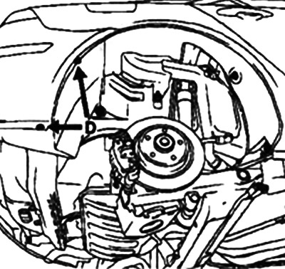 Открутите болты крепления С (торкс Т20).