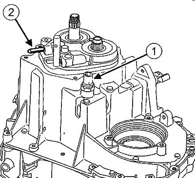 С помощью специальной насадки (Bvi. 1934) снять выключатель заднего хода (1).