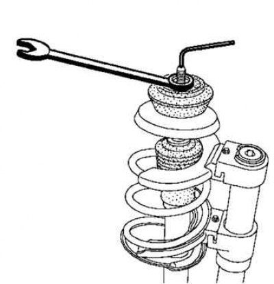 Как снять переднюю стойку рено меган 2 Spring and shock absorber front suspension (Renault Megan 2, 2002-2009, petrol) 