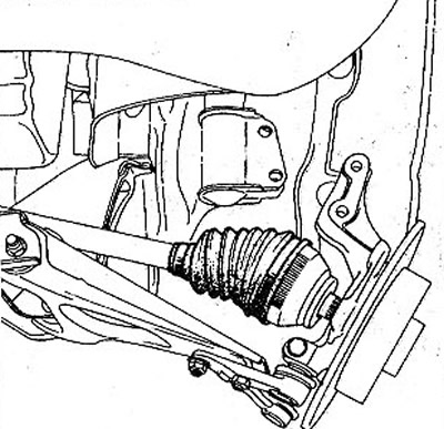 10.10 Подайте поворотный кулак во вне. При этом хвостовик вала выйдет из отверстия на коробке…