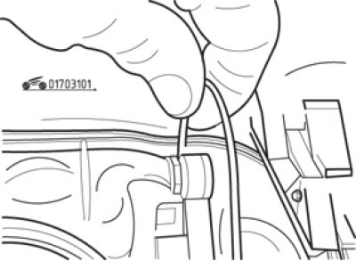 Fig. 3.101. Disconnecting the cable from the sector