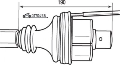 Fig. 4.58. Position of the RC 462 joint cover on the drive shaft