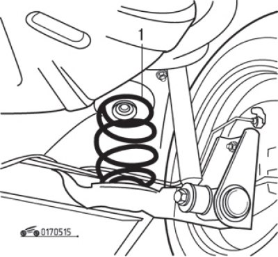 Рис. 5.15. Установка пружины: 1 – зеленая метка