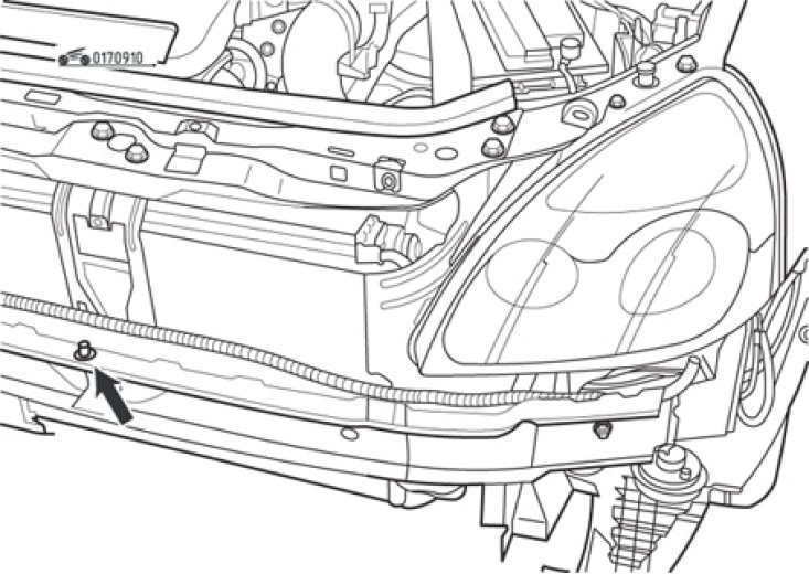 Снятие и установка переднего бампера (Рено Симбол 1, 1999-2008, бензин ...