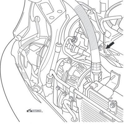 Symbol как снять генератор Removal and installation of the generator (Renault Symbol 1, 1999-2008, petrol) 