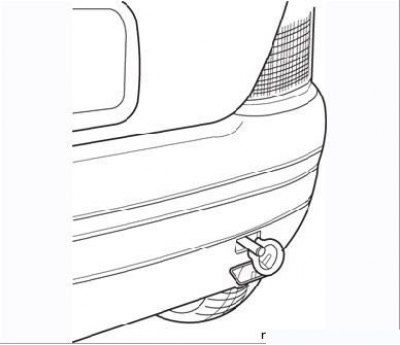 Рисунок 2.22. Установка буксирной проушины в задней части автомобиля