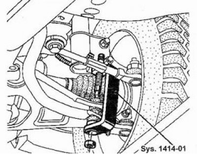 Ugradite stabilizator. Pomoću Sus stezaljke. 1414-01 Stisnite čahuru stabilizatora i zategnite…