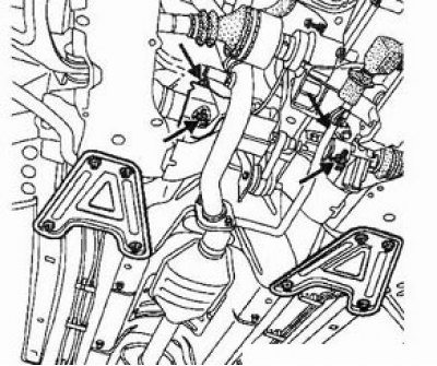 Как снять двигатель с подрамником Engine subframe - removal and installation (Renault Symbol 2, 2008-2013, petrol)