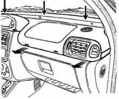 12. Отверните три верхних винта крепления верхней накладки передней панели. Снимите верхнюю…