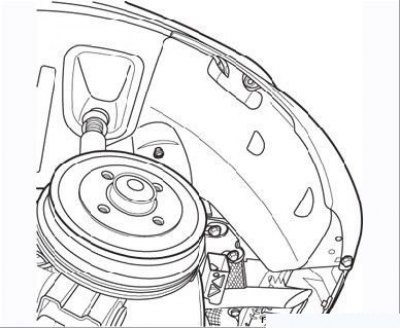 Малюнак 9.12. Гразеахоўны шчыток задняга кола