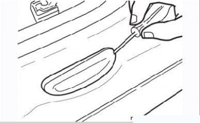 Малюнак 9.16. Зняцце ліхтара асвятлення задняга нумарнога знака