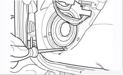 Рисунок 9.39. Снятие громкоговорителя с передней двери