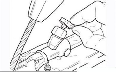 Рисунок 9.120. Отсоединение контактного разъема от узла преднатяжителя